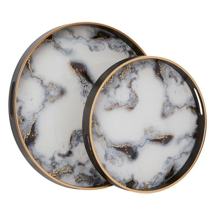 صينيه ريزن خشب هاند ميد — ديكورات منزلية يدوية — Resin Aswan