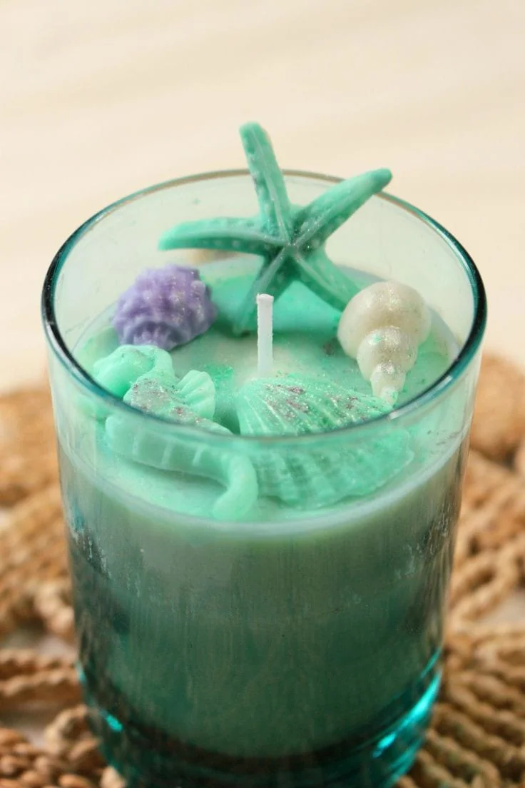 شمع صويا شكل بحر معطرة — الشموع المعطرة — Resin Aswan