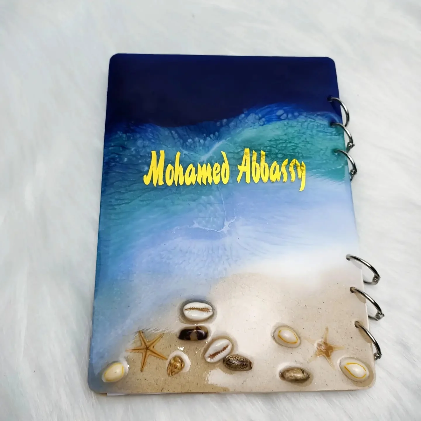 نوت بوك شكل بحر — ديكورات منزلية يدوية — Resin Aswan