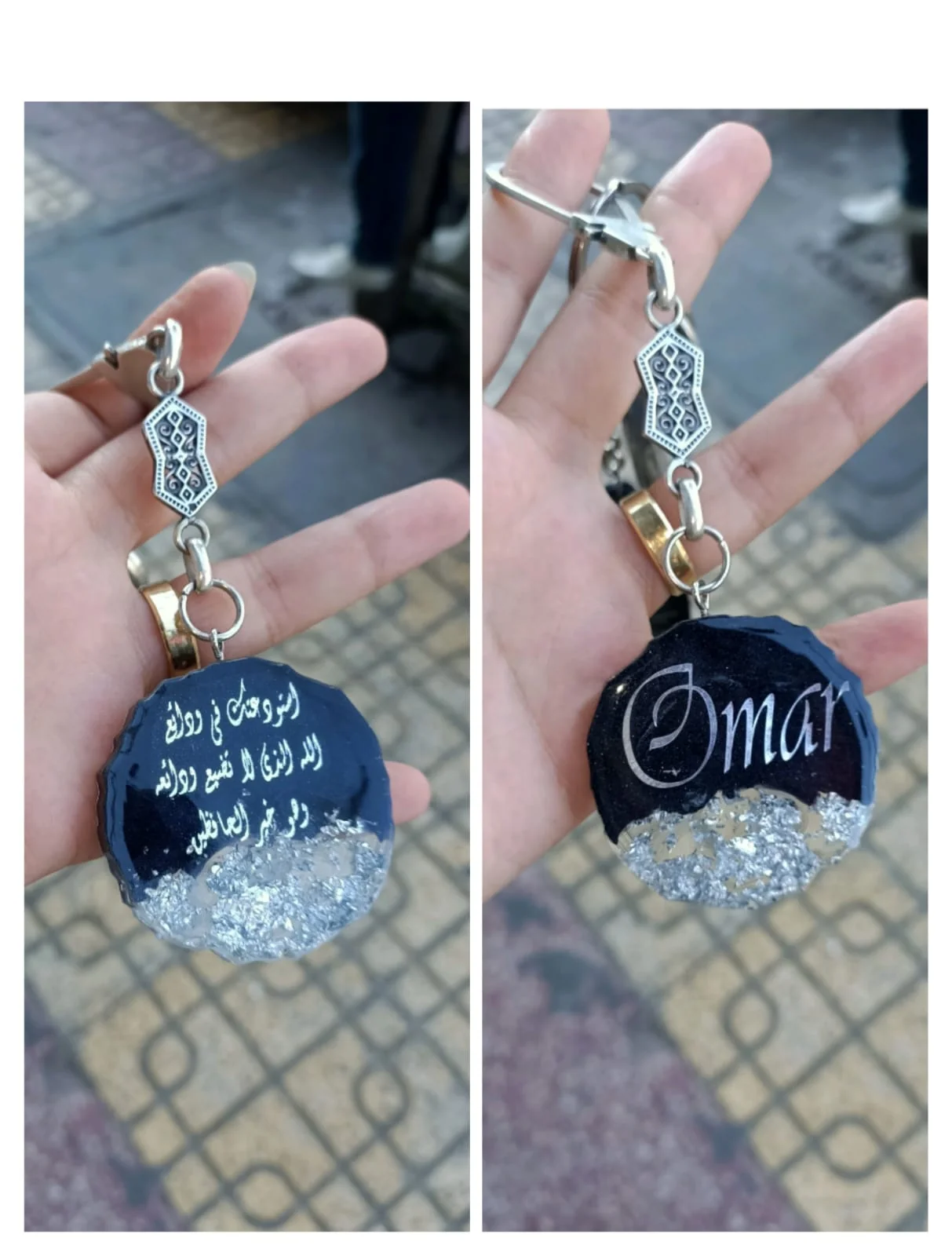 ميداليه ريزن فضه — اكسسوارات يدوية — Resin Aswan