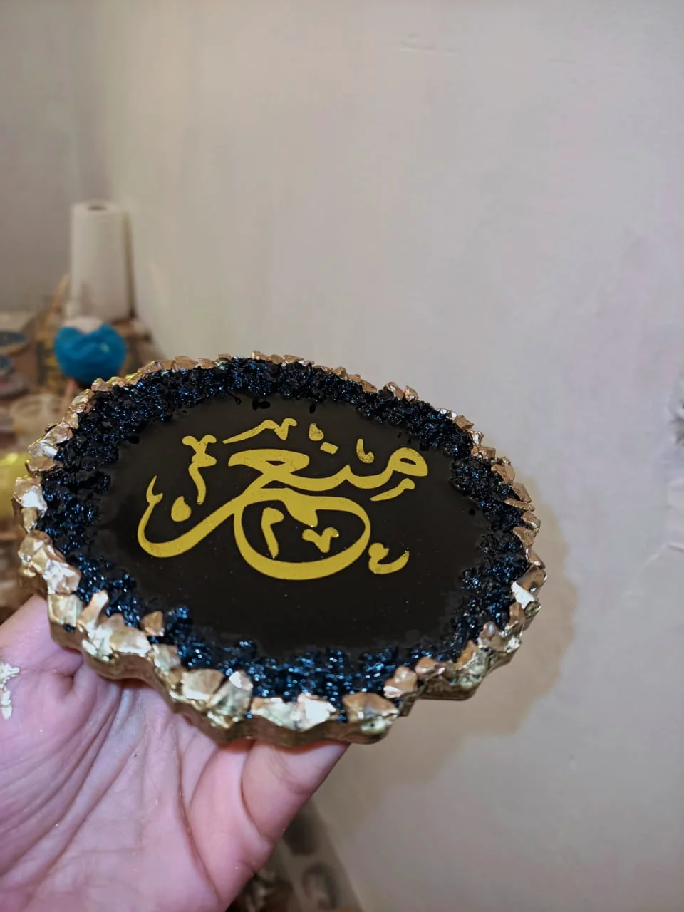 كوستر ريزن بالاحجار — ورد ولوازم الخطوبة والزفاف — Resin Aswan