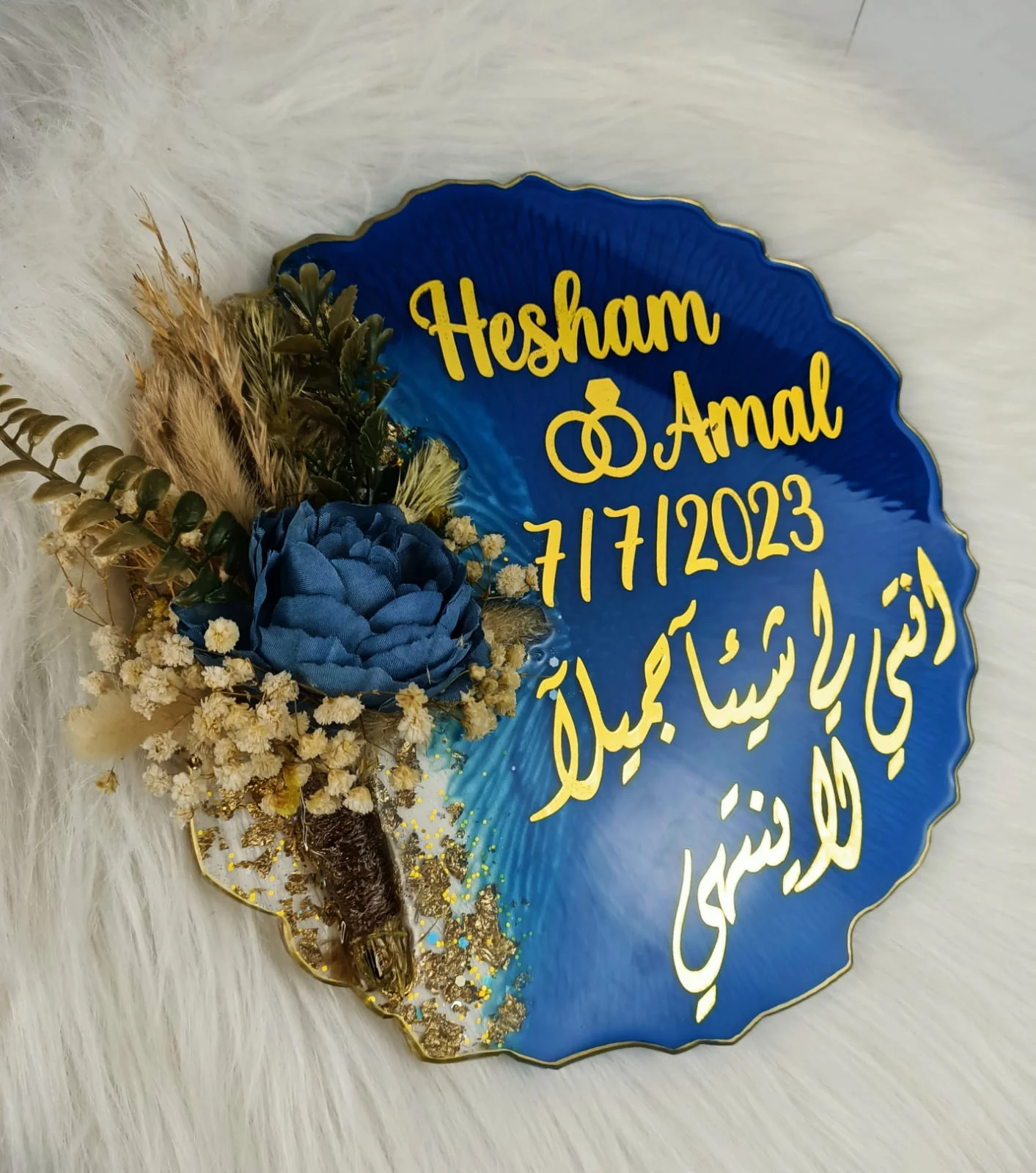 طارة الخطوبه بالورد — ورد ولوازم الخطوبة والزفاف — Resin Aswan