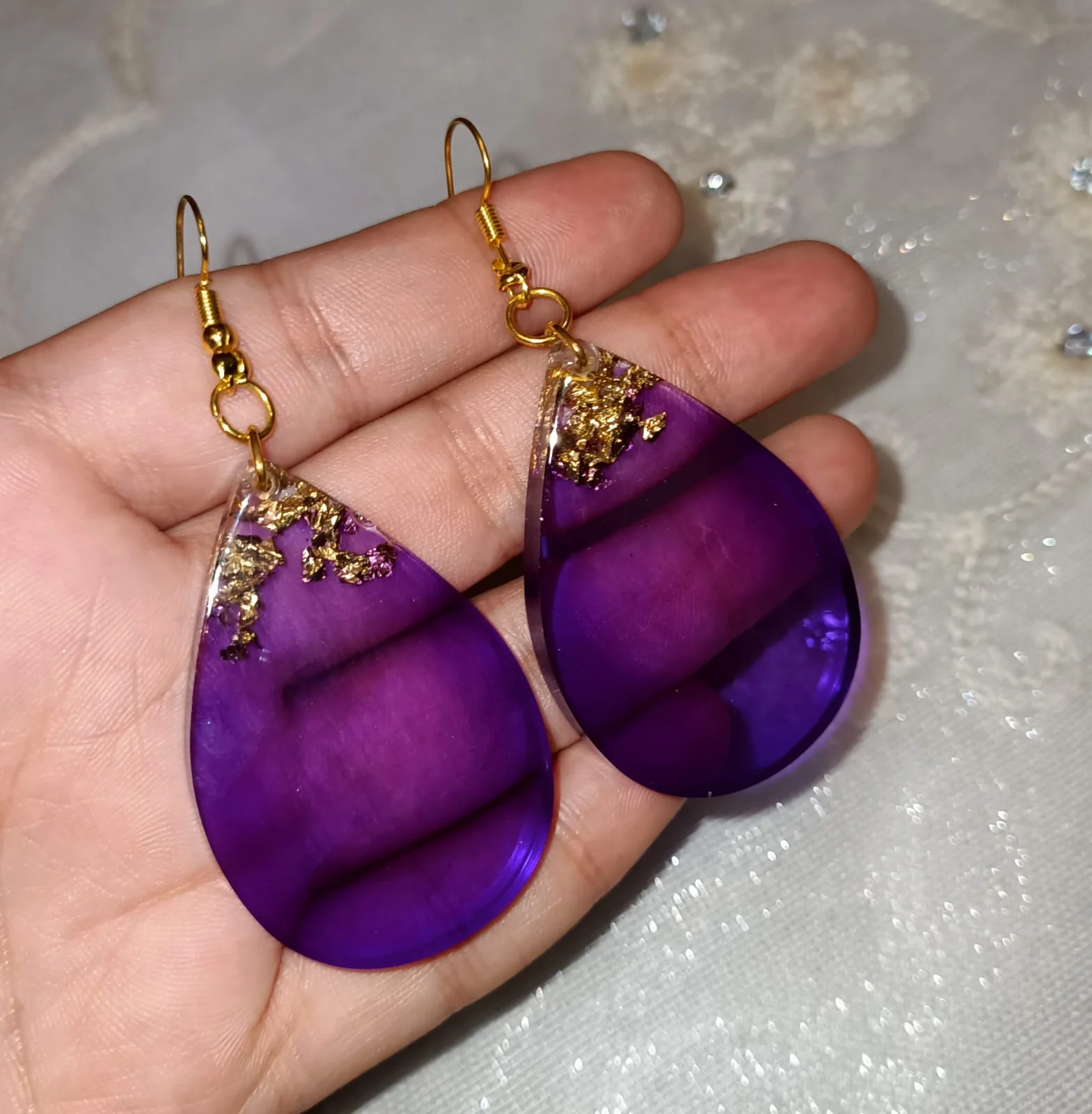 حلق ريزن — اكسسوارات يدوية — Resin Aswan