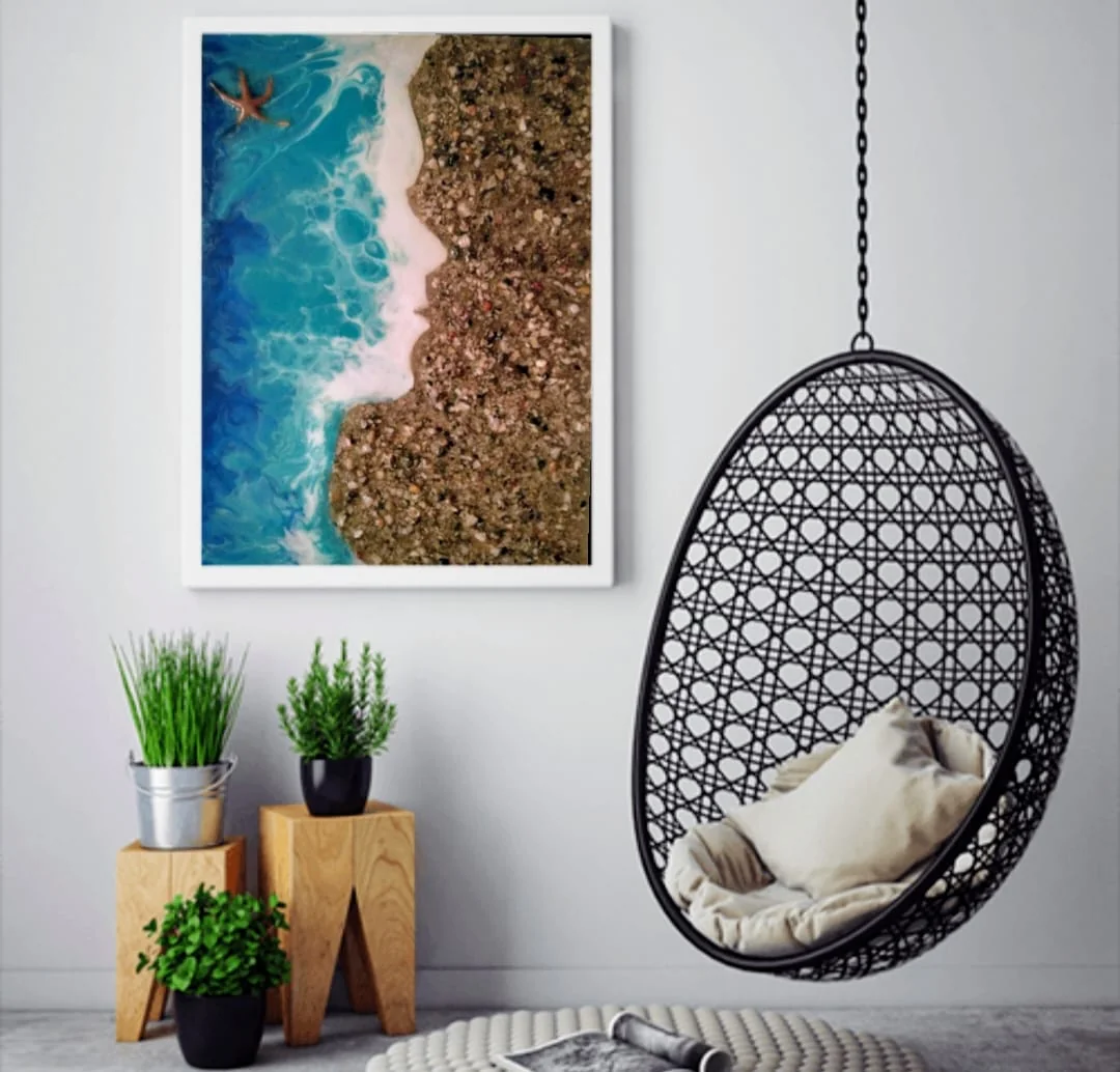تابلوة ريزن بنت البحر — ديكورات حائط يدوية — Resin Aswan