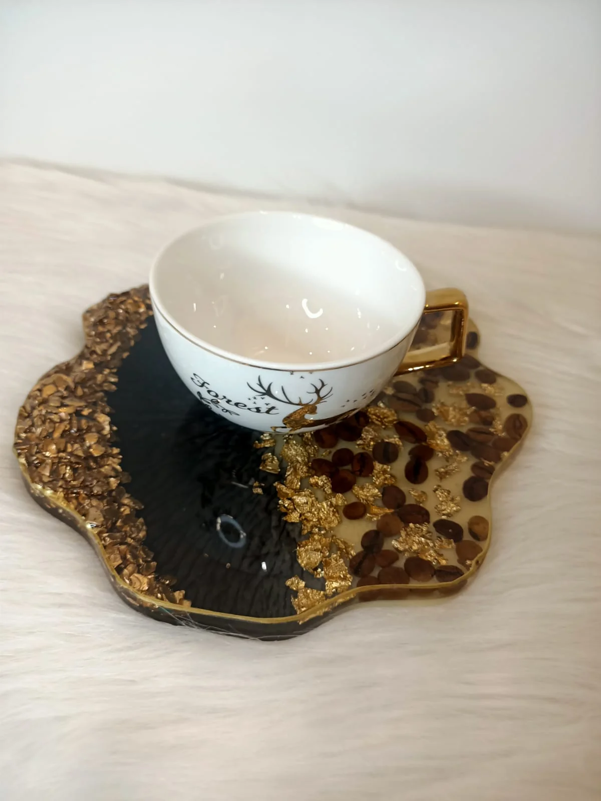 كوستر قهوة — ديكورات منزلية يدوية — Resin Aswan