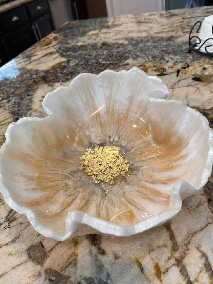 طبق فاكهه ريزن — ديكورات منزلية يدوية — Resin Aswan