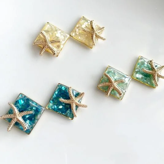 حلق ريزن هاند ميد — اكسسوارات يدوية — Resin Aswan