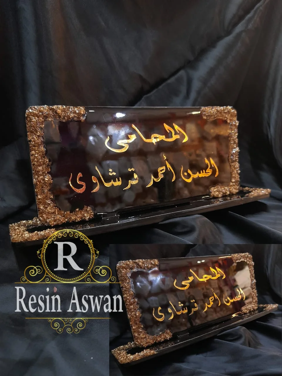 ستاند مكتب هاند ميد ريزن — ديكورات منزلية يدوية — Resin Aswan