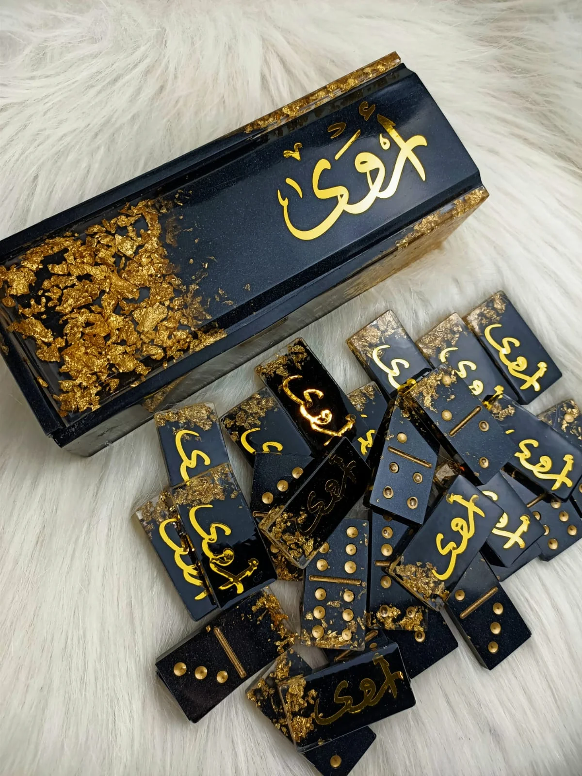 دومينو ريزن والعلبه ريزن — ديكورات منزلية يدوية — Resin Aswan